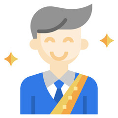 CANPDIDATE flat icon,linear,outline,graphic,illustration