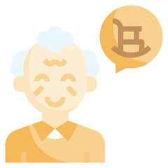 BUBBLE SPEECH flat icon,linear,outline,graphic,illustration