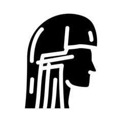 haircut salon service glyph icon vector. haircut salon service sign. isolated contour symbol black illustration