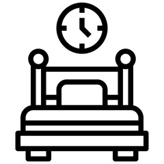 BED line icon,linear,outline,graphic,illustration
