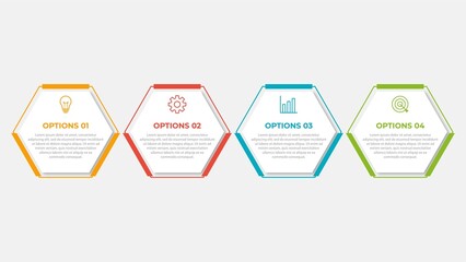 Vector Infographic label design template with icons and 4 options or steps. Can be used for process diagram, presentations, workflow layout, banner, flow chart, info graph.