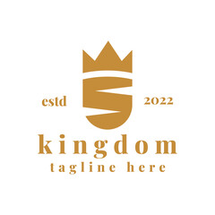 letter S kingdom shield logo design