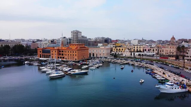 Port of Bari at the Italian east coast