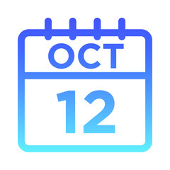 10- Oct - 12 Line Gradient