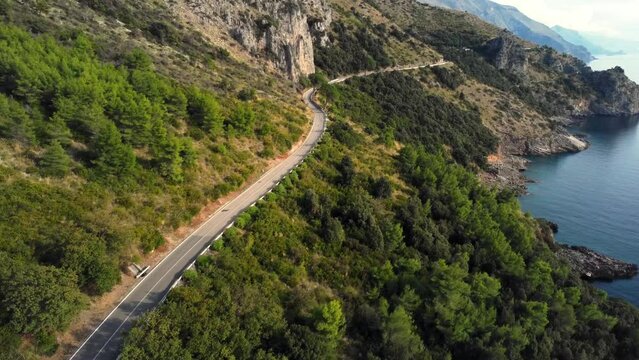Amazing coastal road at Sapri - the west coast of Italy