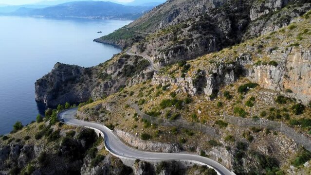 Amazing coastal road at Sapri - the west coast of Italy