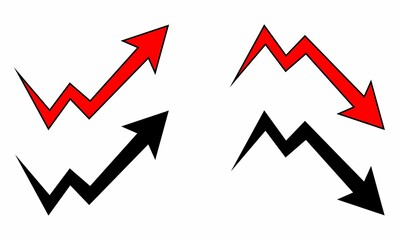 Illustration Vector Graphic of Up and Down Trading Arrow Icon