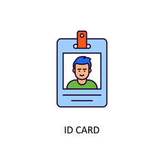 Id Card Vector Filled Outline Icon Design illustration. Banking and Payment Symbol on White background EPS 10 File