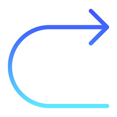 Arrow 43 Line Gradient