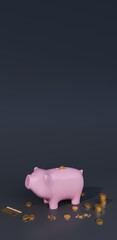 piggy bank  poster for stories smartphone