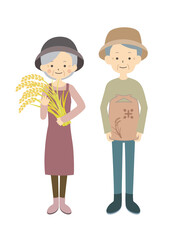 米農家　シニア夫婦