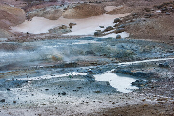 Schwefelquellen bei Krysuvik-Seltun auf der Halbinsel Reykjanes
