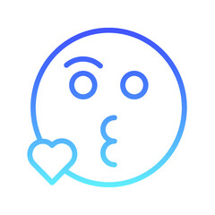 blow kiss Line Gradient