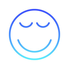 closed eyes Line Gradient