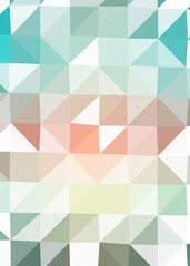 Abstract color Low-Polygones Generative Art background illustration