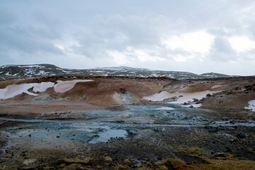 Schwefelquellen bei Krysuvik-Seltun auf der Halbinsel Reykjanes