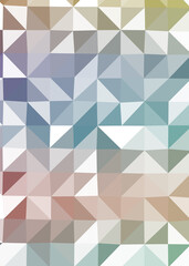 Fototapeta premium Abstract color Low-Polygones Generative Art background illustration