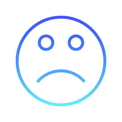 sad face Line Gradient