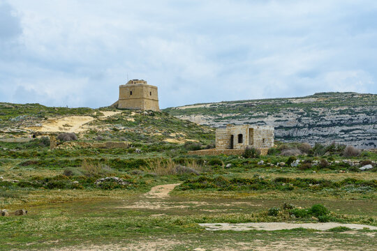 The Dwejra Tower Is A Watchtower Near Dwejra Bay, Gozo. It Was Completed In 1652, And Is One Of The Lascaris Towers.