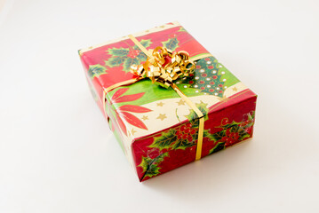 Christmas presents with white background