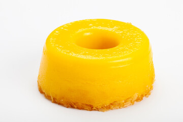 egg yolk candy with sugar, typical of Brazil and Portugal, called Quindim or Brisa de Liz.