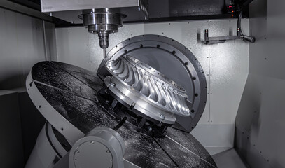 Metalworking CNC milling machine. - 486691934