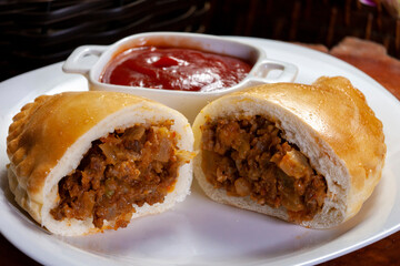 Empanada, pastry stuffed food