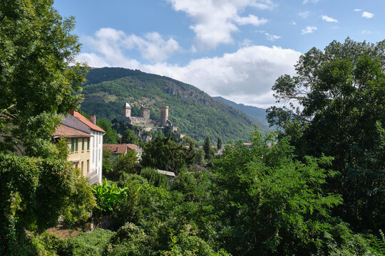 castle of foix (Chateau de Foix). Ariege, Occitanie, France
