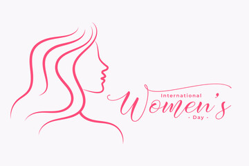 hand drawn womens day greeting design