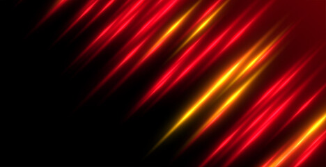 Fototapeta premium red and yellow motion lights speed background