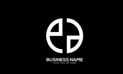 Alphabet EA or AE ceilling fan design circle monogram vector logo template