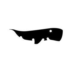 whale marine mammal animal glyph icon vector. whale marine mammal animal sign. isolated contour symbol black illustration