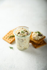 Homemade tuna pate with capers