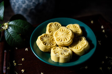 Chinese traditional food pastry sweet-scented osmanthus cake