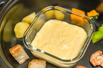 チーズフォンデュのパーティー