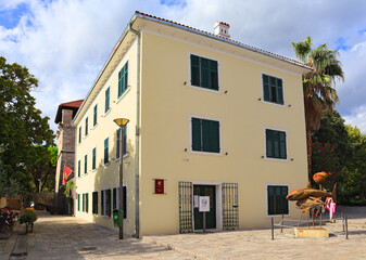 Museum and Gallery in Tivat in sunny day in Montenegro