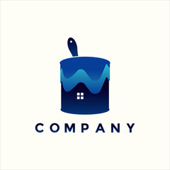 Modern painting logo design illustration tor your company or business