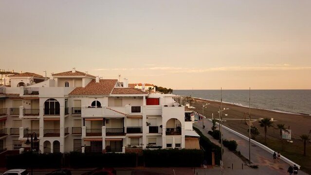 timelapse at sunset at the seashore in Torrox, M&aacute;laga