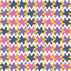 A seamless pattern on a square background is a patchwork mat made of different colored spots. Design element of books, notebooks, postcards, interior items. Wallpapers, textiles, packaging, background