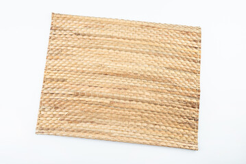 a straw placemat