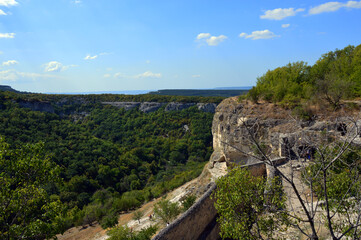 Fototapeta na wymiar Crimea.Bakhchisarai is a cave city of Chufut-Kale.