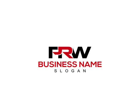 Monogram PRW Letter Logo, Creative Alphabet PR Logo Design For Your All Business