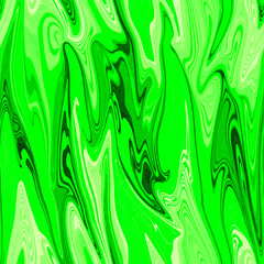 Abstract neon colored seamless background. Liquid flow of colors endless pattern. Futuristic color combination. Psychedelic digital art. Acid green color backdrop for presentations. 90s rave style