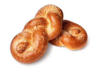 Traditional twisted wheat bun