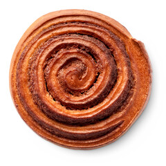 Fototapeta premium Traditional round cinnamon baked roll