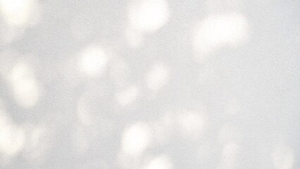 Abstract leaves gray shadow background with light bokeh, Abstract gray shadow background of natural leaves tree branch falling on white wall and wallpaper texture. Cloud dancer color of year 2026 - Powered by Adobe