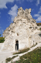 Fototapeta na wymiar Divnogorye - chalk divas and a Christian cave monastery