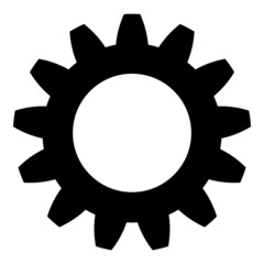 Gear Flat Icon Isolated On White Background