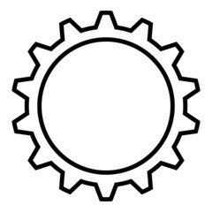 Gear Flat Icon Isolated On White Background