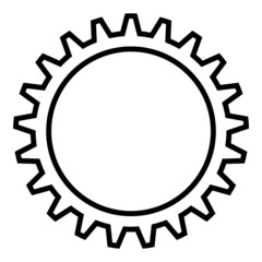 Gear Flat Icon Isolated On White Background